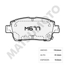 M677 Pastillas de Freno Semi-metálica Delanteras Great Wall M4 / Florid (2013-2025)