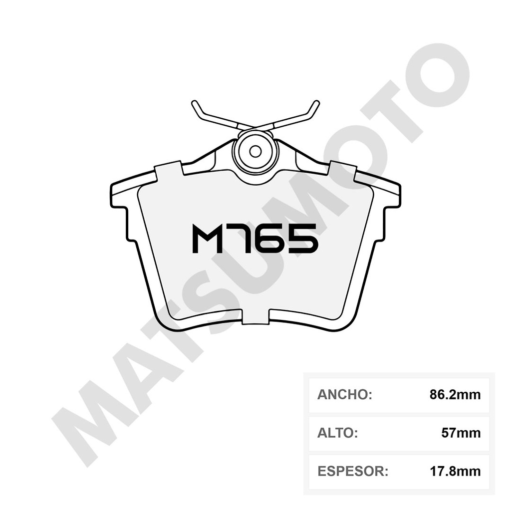 M765 Pastillas de Freno Cerámica Traseras Citroen / Peugeot