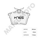 M765 Pastillas de Freno Cerámica Traseras Citroen / Peugeot