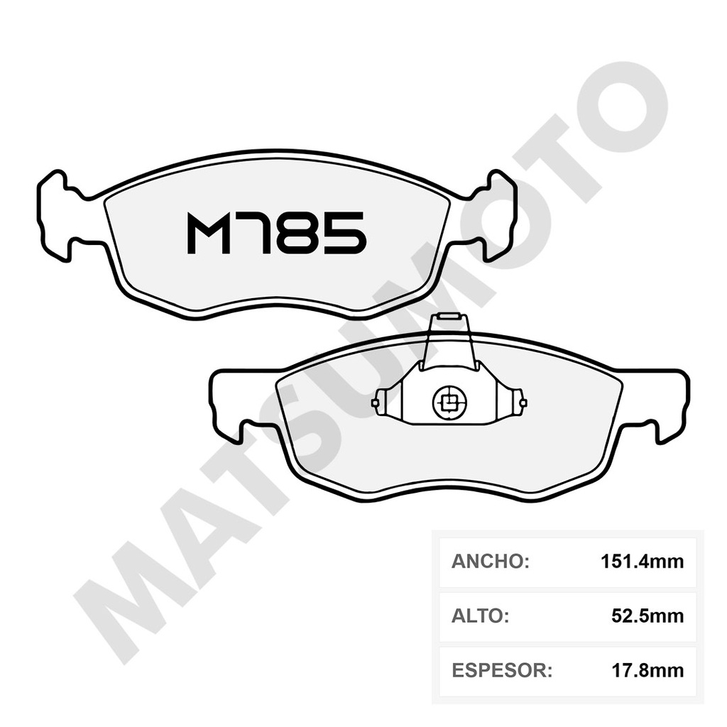 M785 Pastillas de Freno Cerámica Delanteras Fiat