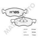 M785 Pastillas de Freno Cerámica Delanteras Fiat