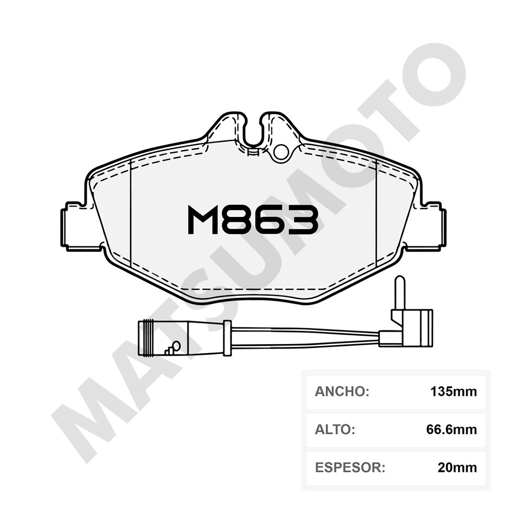 M863 Pastillas de Freno Cerámica Delanteras Mercedes Benz