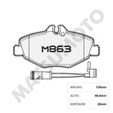 M863 Pastillas de Freno Cerámica Delanteras Mercedes Benz