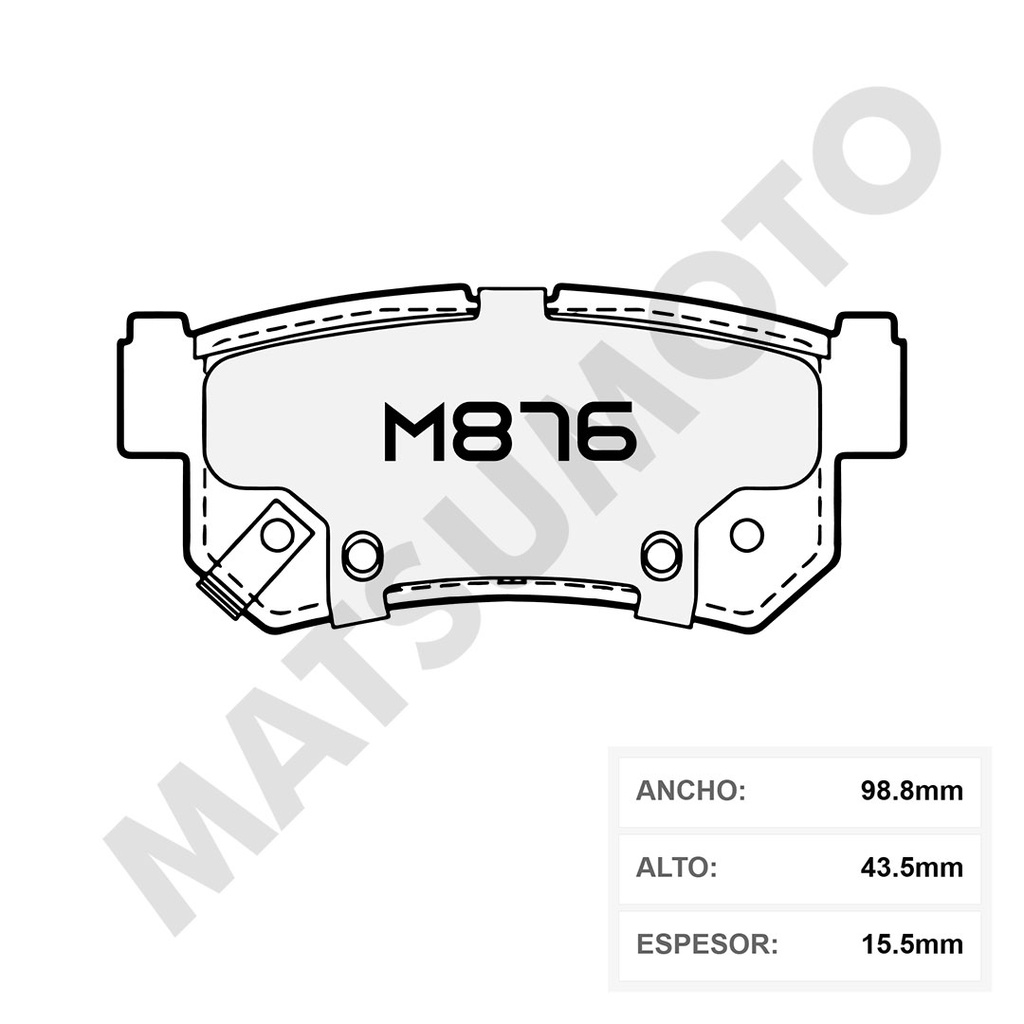 M876 Pastillas de Freno Cerámica Traseras SsangYong Musso / Rexton / Korando