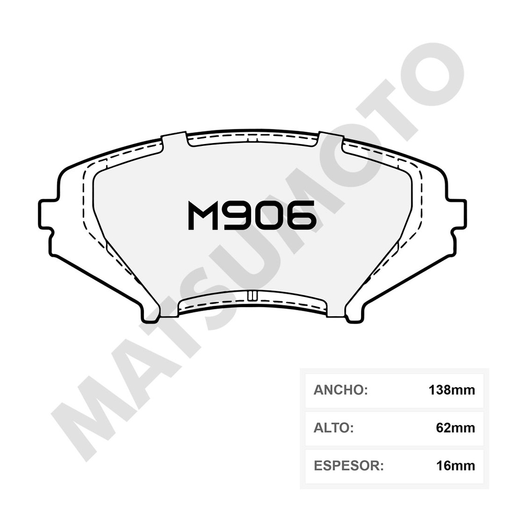 M906 Pastillas de Freno Cerámica Delanteras Mazda RX-8 (2003-2012)