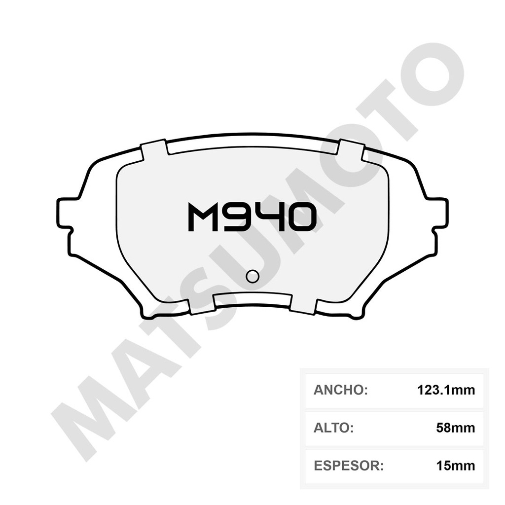 M940 Pastillas de Freno Cerámica Delanteras Mazda Miata / MX-5