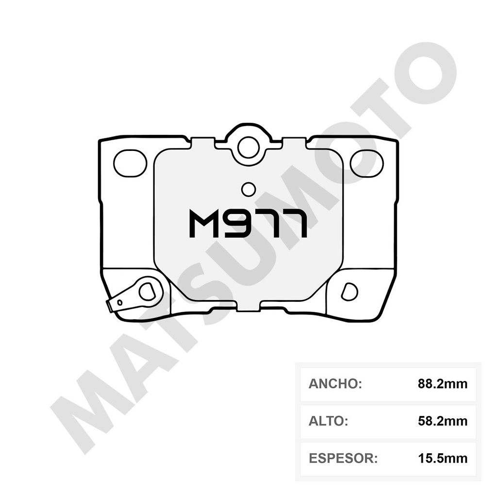 M977 Pastillas de Freno Cerámica Traseras Lexus