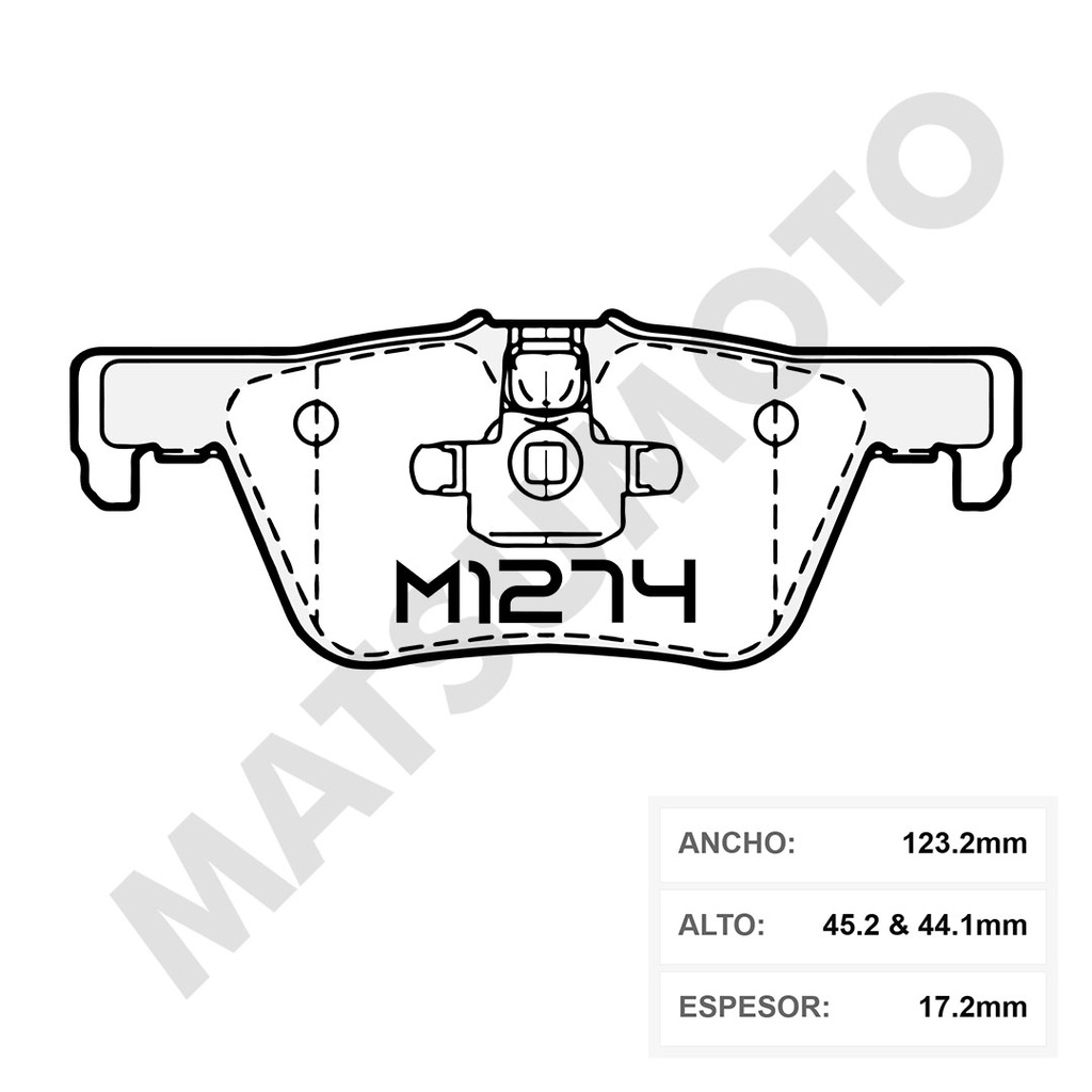 M1274 Pastillas de Freno Cerámica Traseras BMW