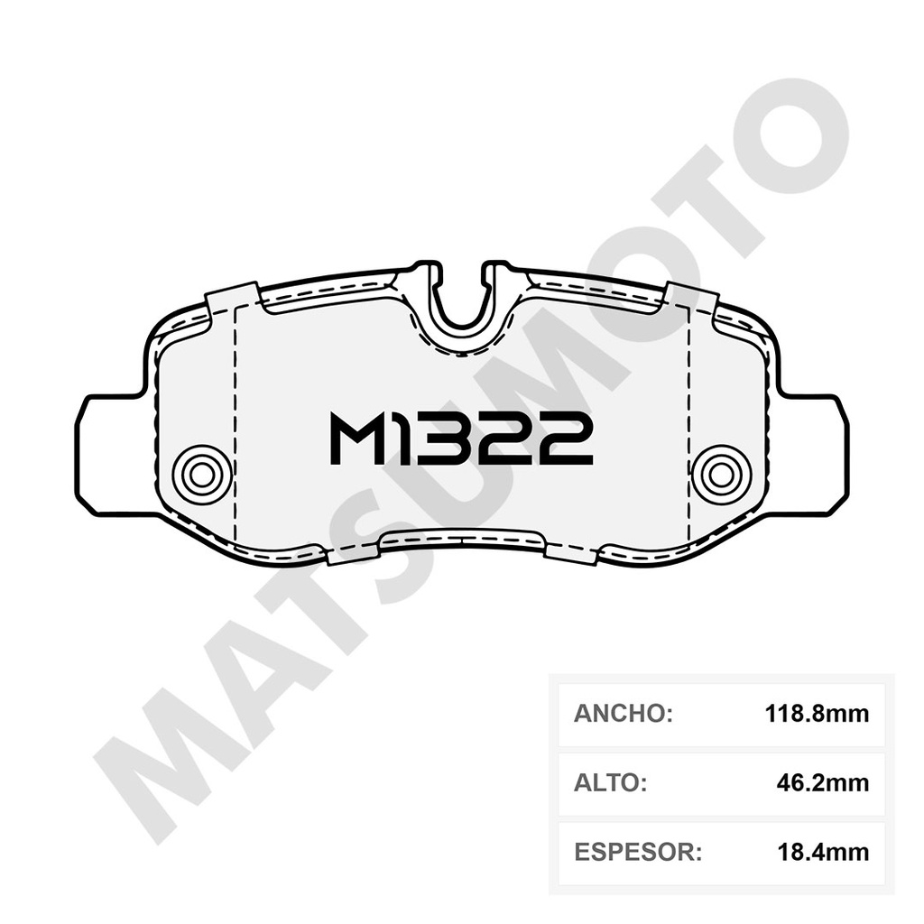 M1322 Pastillas de Freno Cerámica Traseras Mercedes Benz