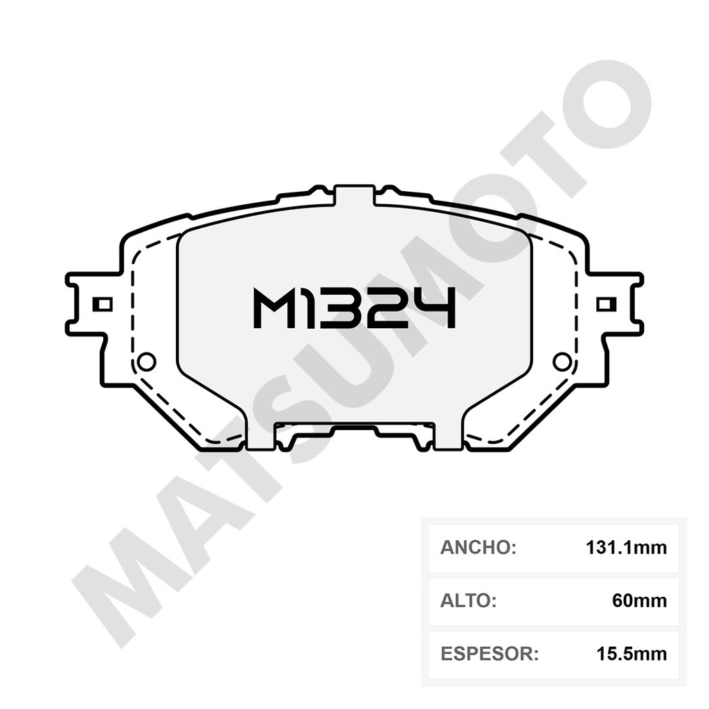 M1324 Pastillas de Freno Cerámica Delanteras Mazda 3 (2014-2024)