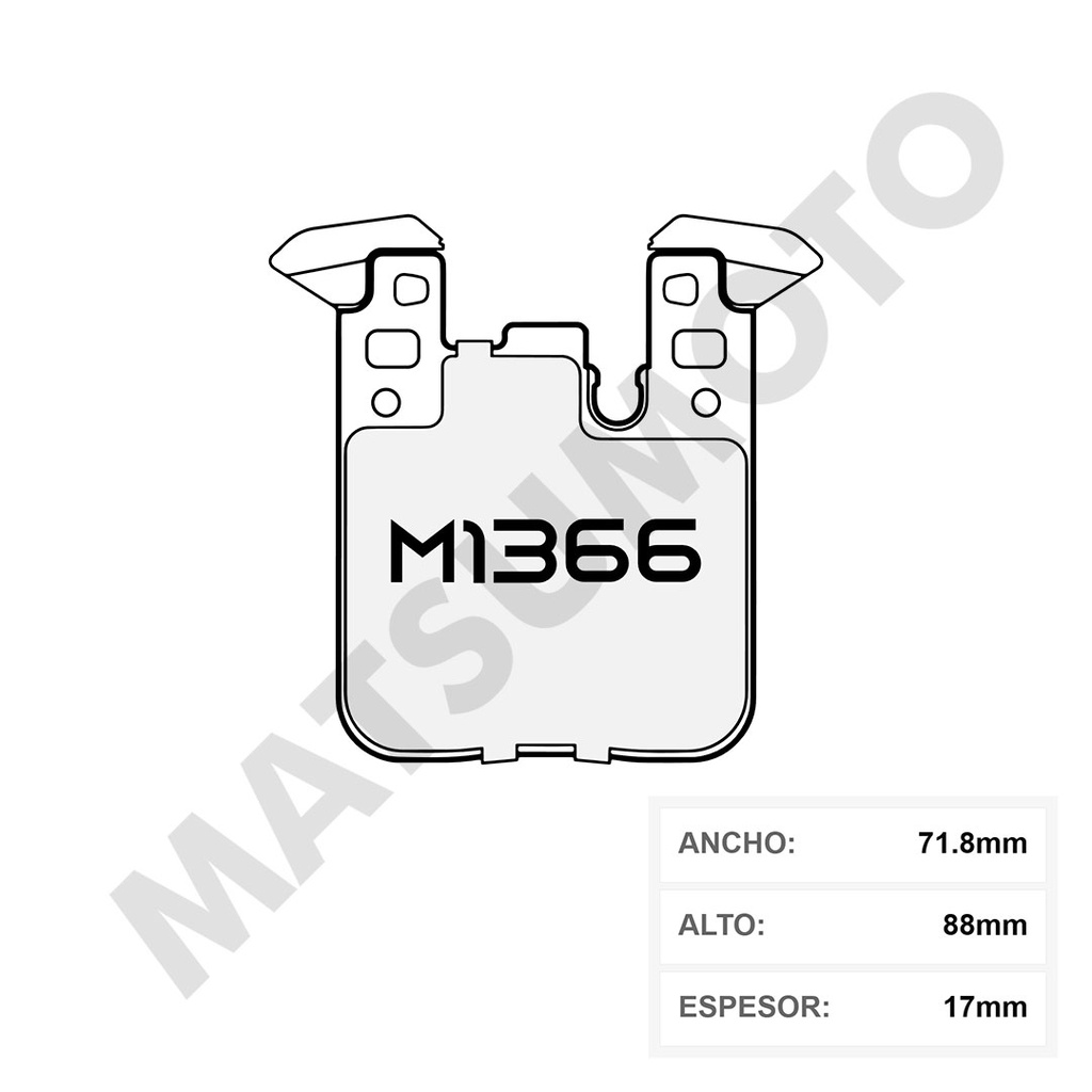 M1366 Pastillas de Freno Cerámica Traseras BMW