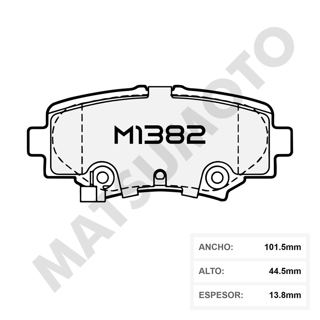M1382 Pastillas de Freno Cerámica Traseras Mazda 3 (2014-2024)
