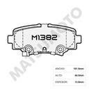 M1382 Pastillas de Freno Cerámica Traseras Mazda 3 (2014-2024)