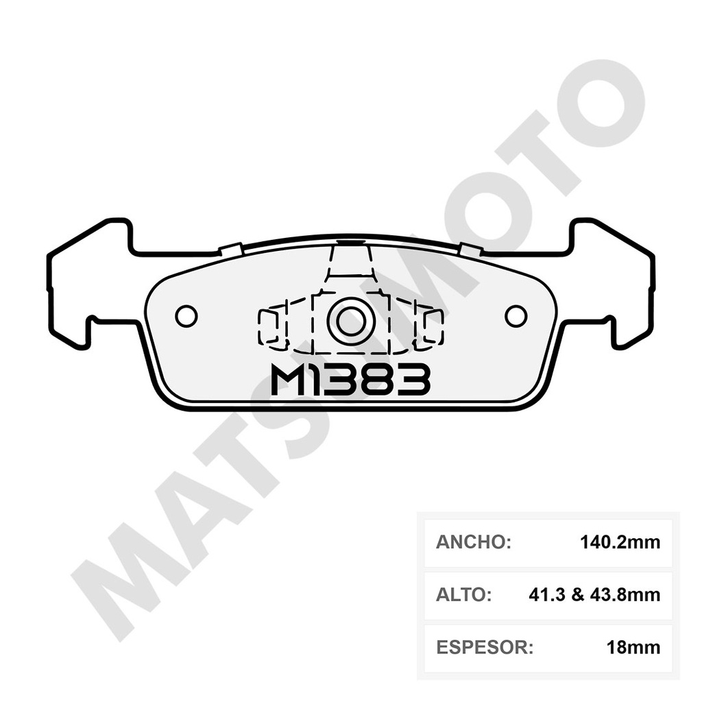 M1383 Pastillas de Freno Cerámica Delanteras Renault Symbol (2017-2024)