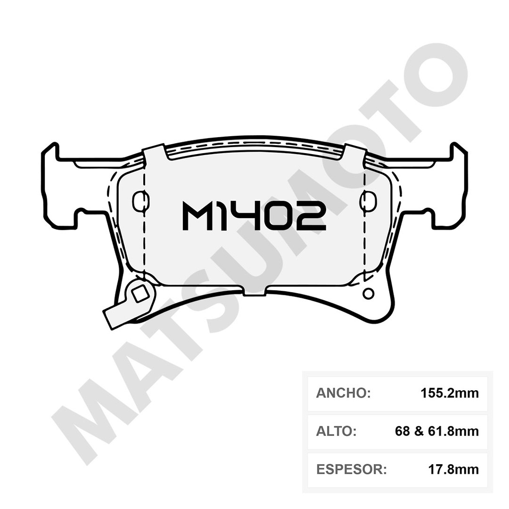 M1402 Pastillas de Freno Cerámica Delanteras Opel Corsa E (2014-2024)