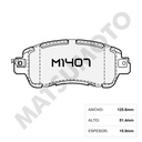 M1407 Pastillas de Freno Low Metal Delanteras Nissan Versa (2019-2025) / Mazda 2 (2014-2025)