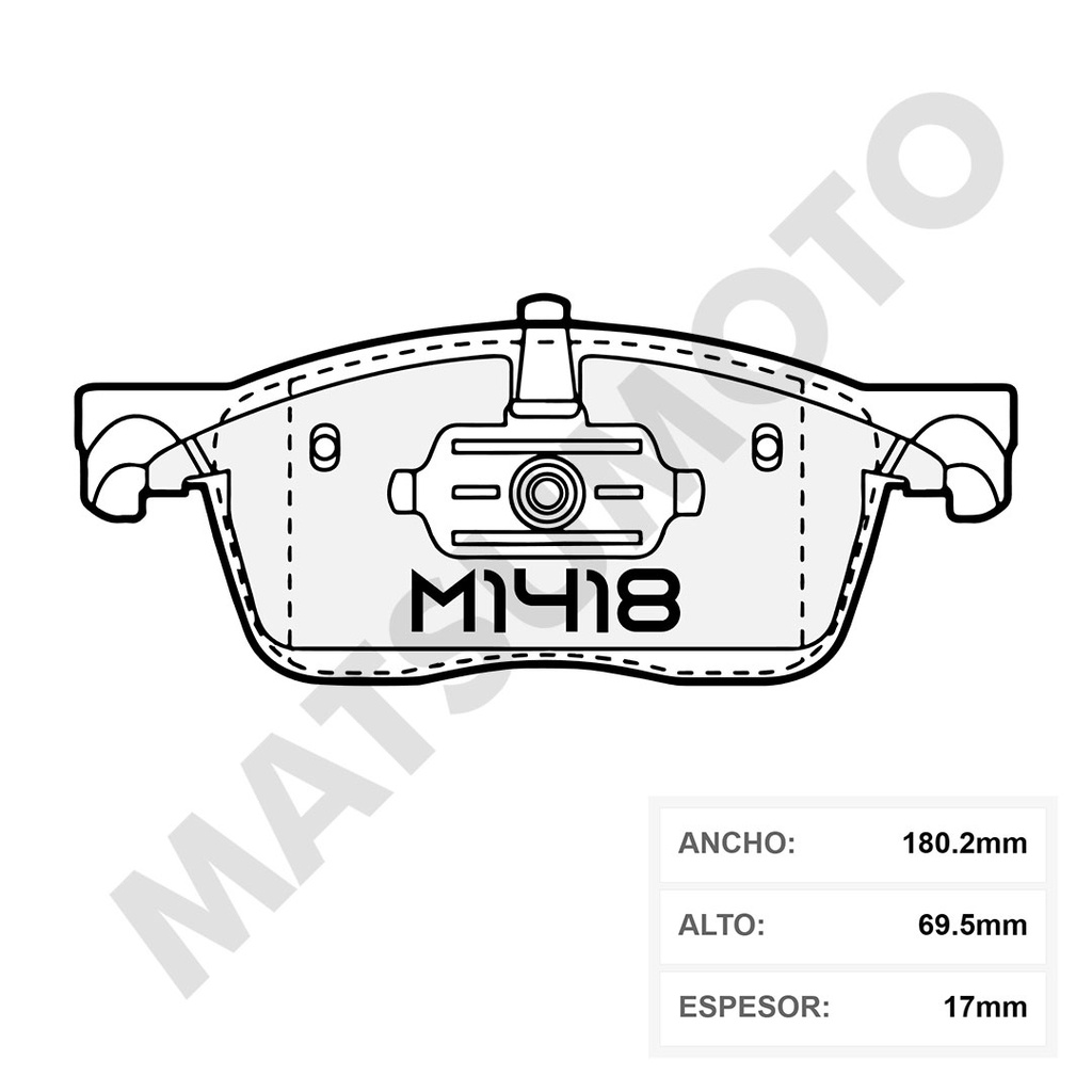 M1418 Pastillas de Freno Cerámica Delanteras Citroen / Peugeot