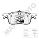 M1418 Pastillas de Freno Cerámica Delanteras Citroen / Peugeot
