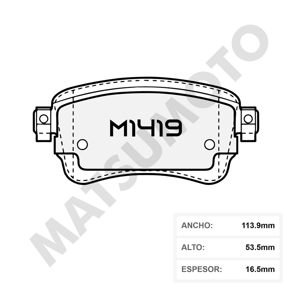 M1419 Pastillas de Freno Cerámica Traseras Citroen / Peugeot