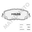 M1526 Pastillas de Freno Low Metal Delanteras Toyota