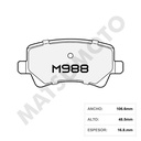 M988 Pastillas de Freno Traseras Volvo V60 (2017 - ON) / S80 / V70 / Landrover