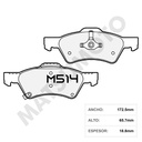 M514 Pastillas de Freno Delanteras para Dodge Grand Carvan (2001 - 2007)