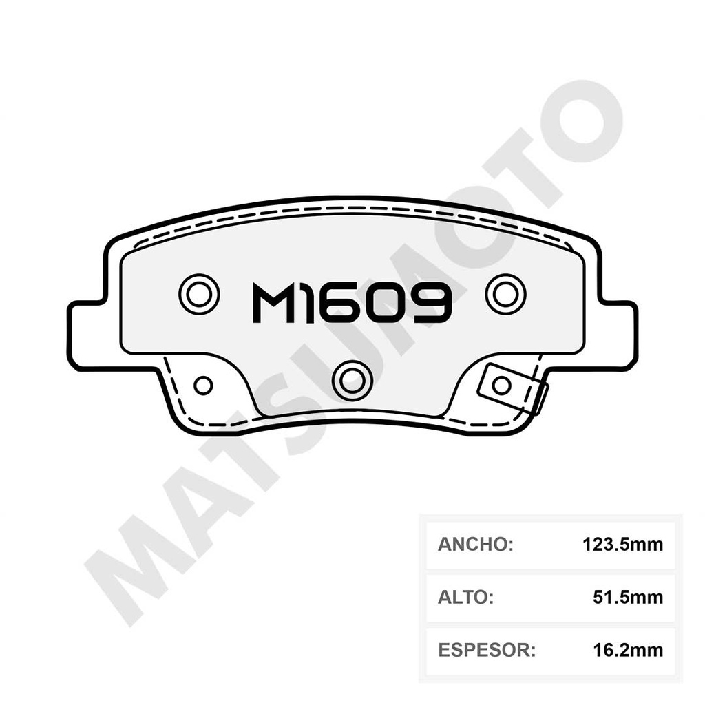 M1609 Pastillas de Freno Cerámica Traseras Hyundai Staria (2021-ON) / Kia