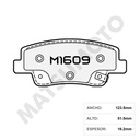 M1609 Pastillas de Freno Cerámica Traseras Hyundai Staria (2021-ON) / Kia