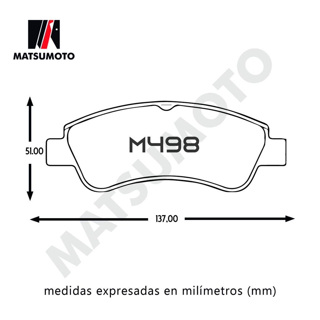 Pastillas de Frenos Delanteras para Peugeot Volkswagen GDB1463 / M498 / M490