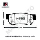 M633/M477  -  Pastillas de freno Traseras Para Hyundai  Kia SM