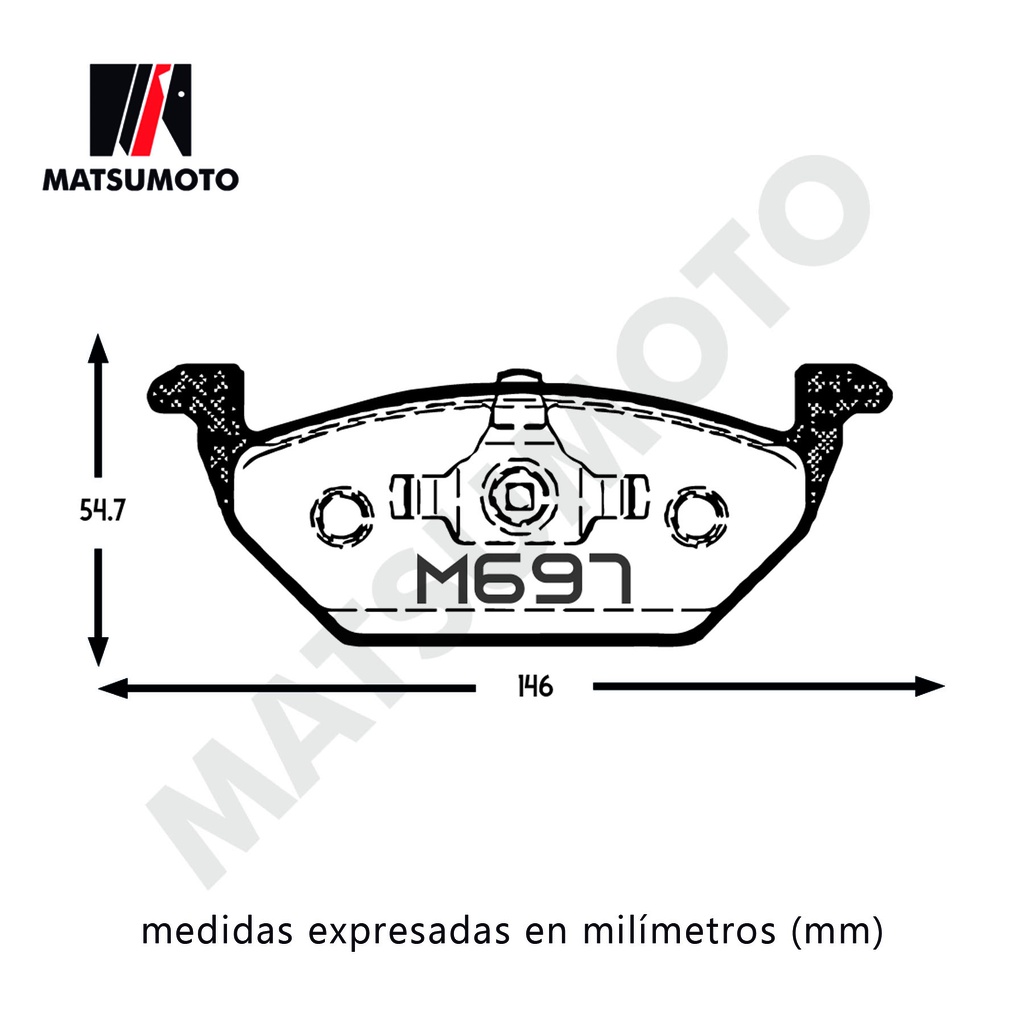 Pastillas de Freno Delanteras para Audi  Brillance  Volkswagen KD7519 / 1J0698151A / M697 SM