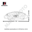 M957 -  Pastillas de freno  Delanteras Para Chevrolet