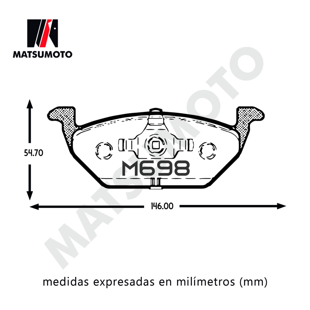 SM Pastillas de Frenos GDB1422 1J0698151F 1K0698151D / M698