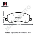 M1150  -  Pastillas de Freno Delanteras Para Ford / Volkswagen Amarok 