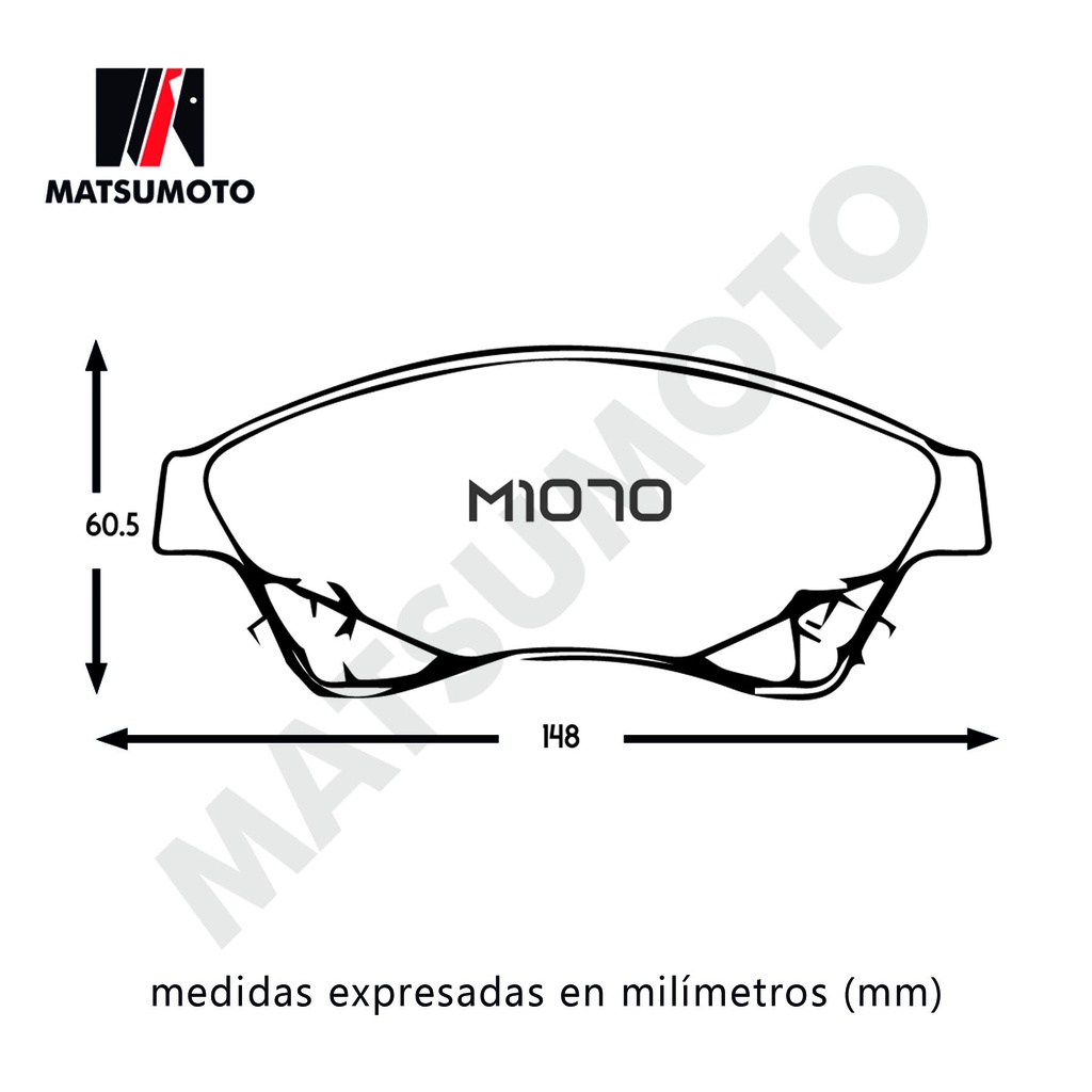 M1070 Pastillas de freno delanteras para Chevrolet