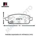 M1071 Pastillas de freno traseras para Chevrolet