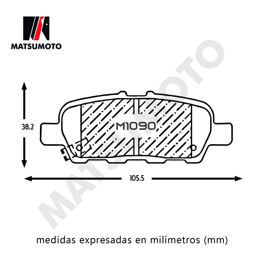 M1090 Pastillas de freno traseras Nissan / Suzuki