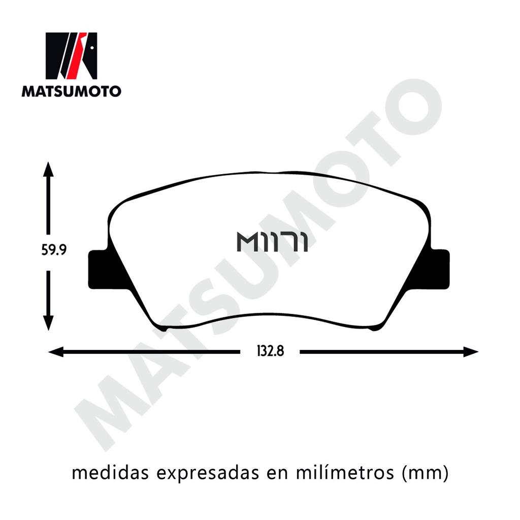 M1171 Pastillas de freno delanteras Hyundai Kia