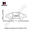 M1228 Pastillas de freno delanteras para Ford Ranger 2013 - ON y Mazda BT50 2013 - ON