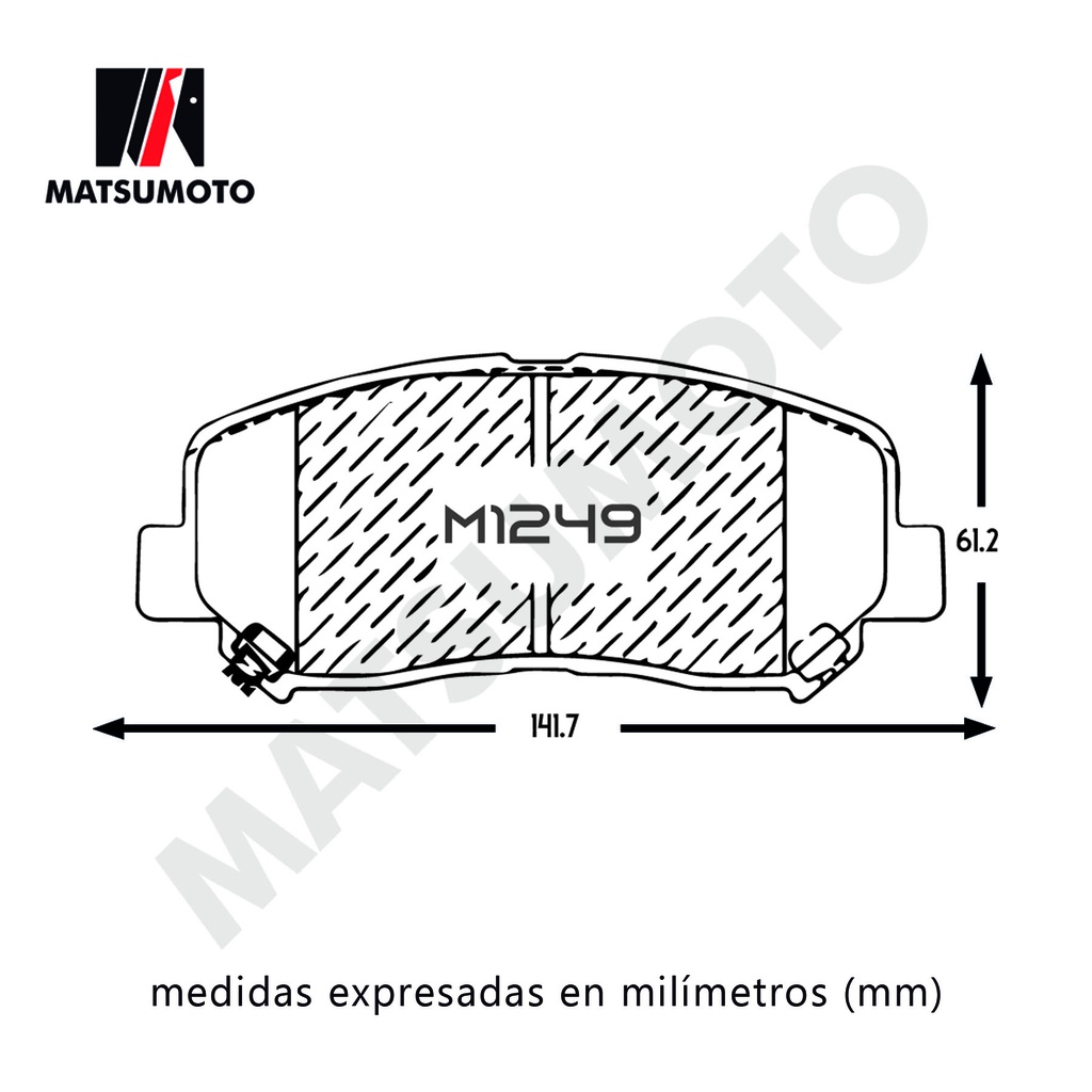 M1249 Pastillas de freno delanteras Mazda CX5 2012 - 2021 