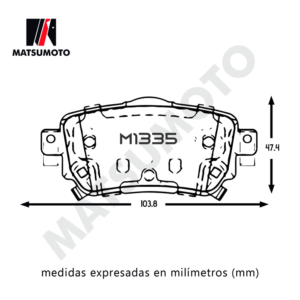 M1335 Pastillas de freno traseras Nissan Qashqai J11 / Renault Kadjar