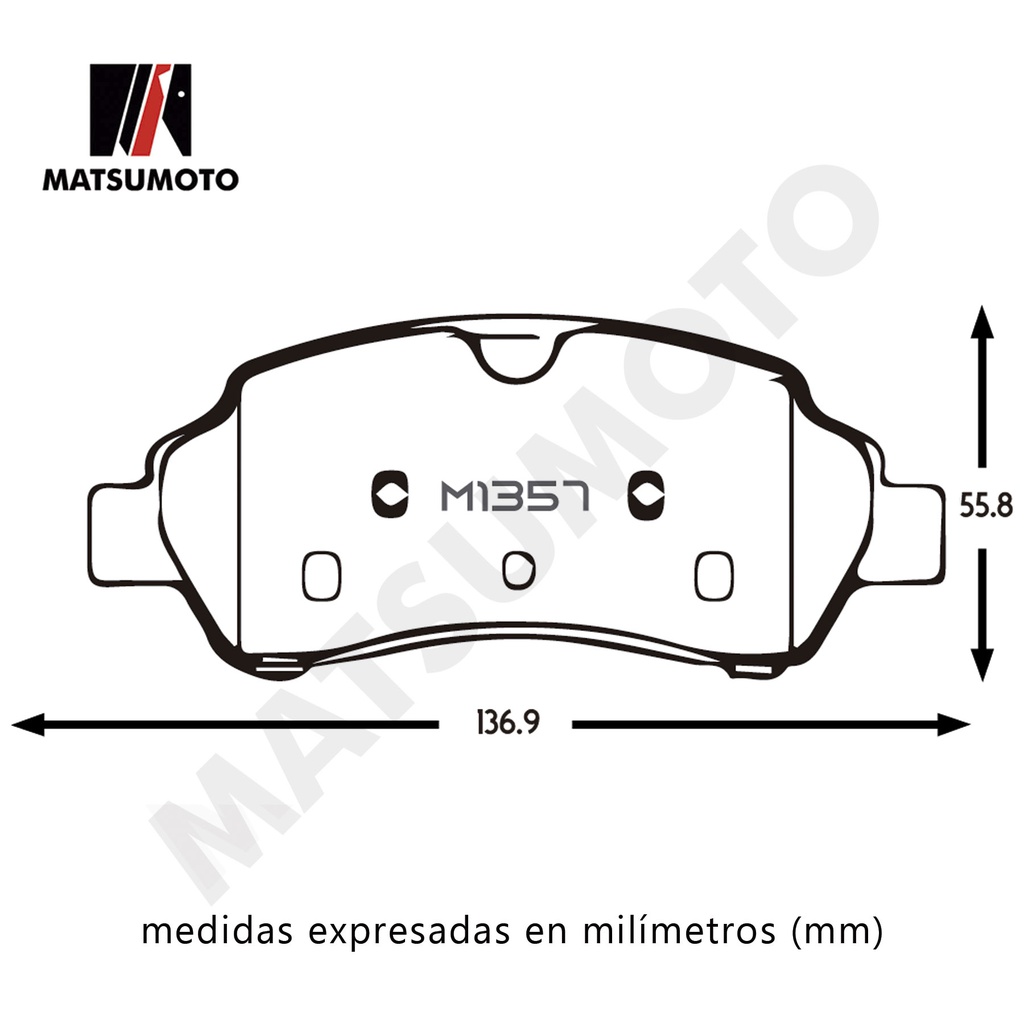 M1357 Pastillas de freno traseras ford