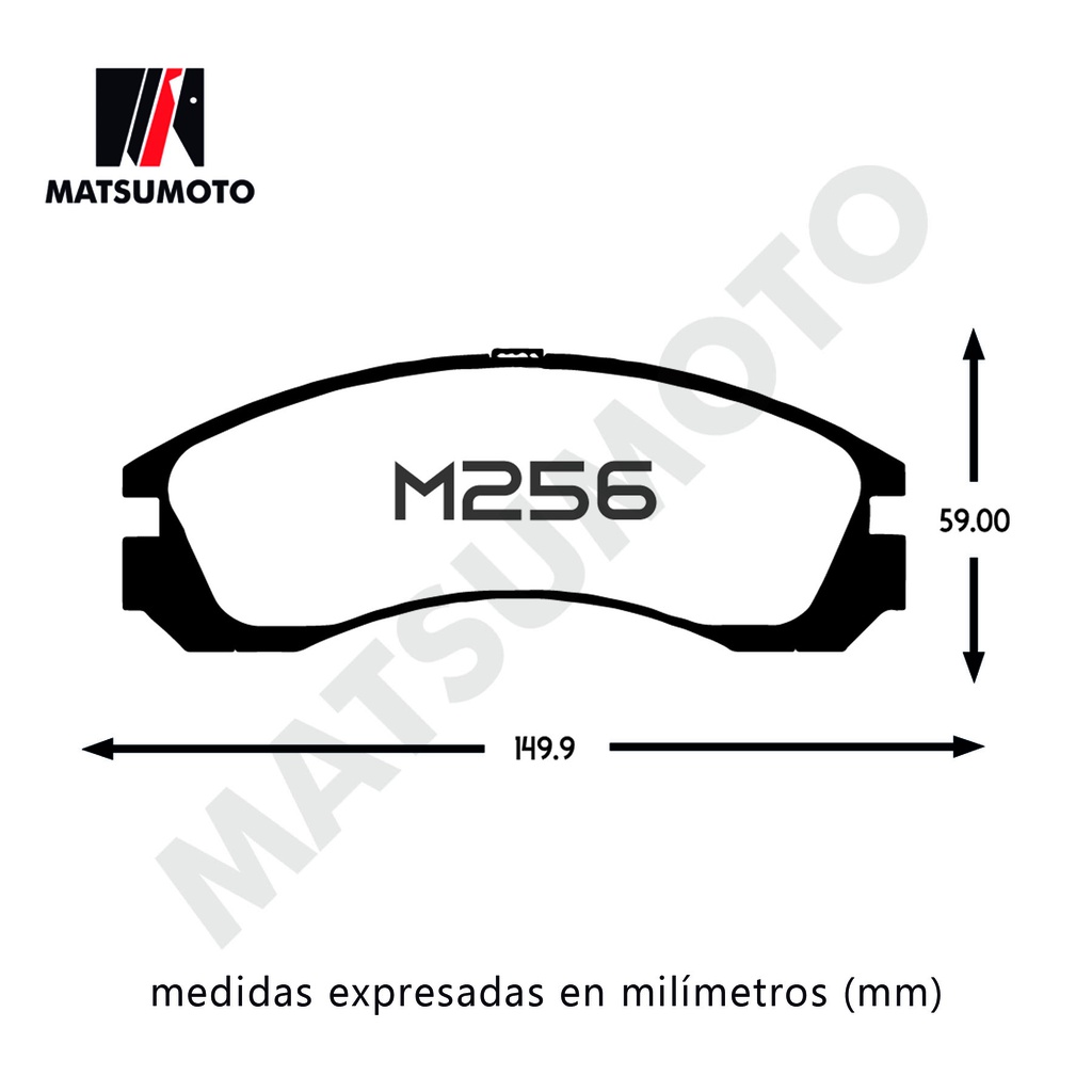 M256 Pastillas de freno delanteras Mitsubishi Montero Sport