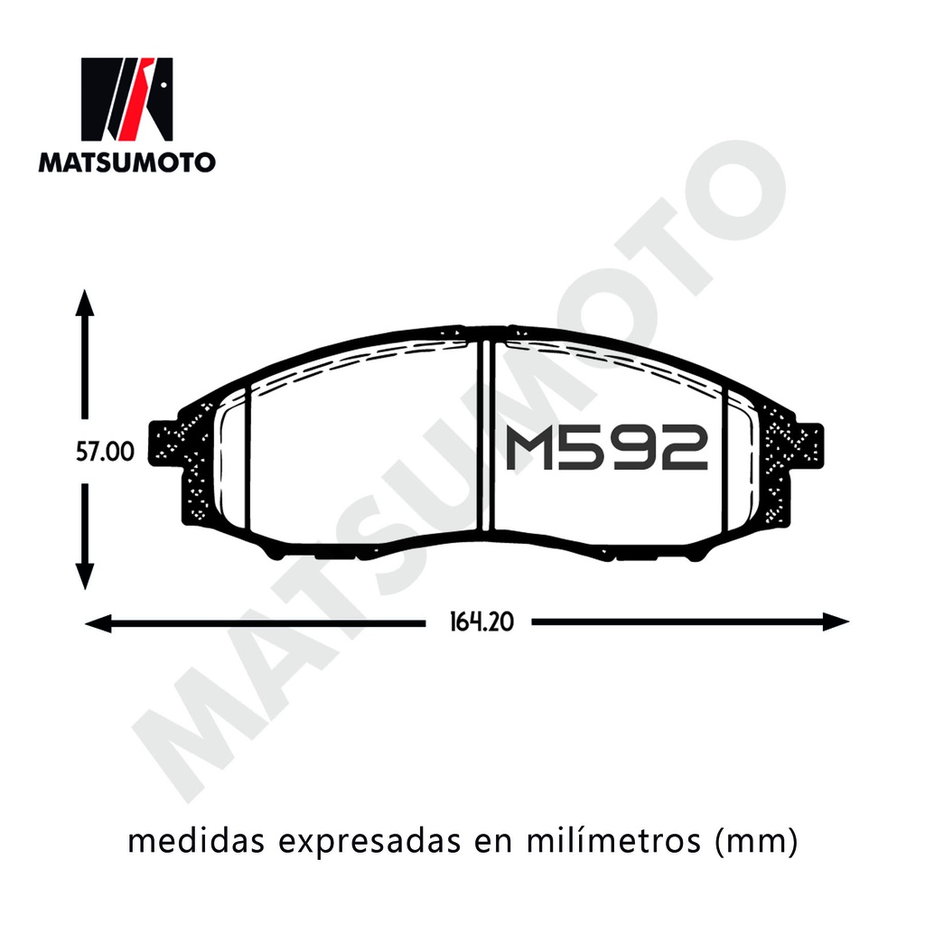 M592 Pastillas de freno delanteras Nissan New Murano / Terrano