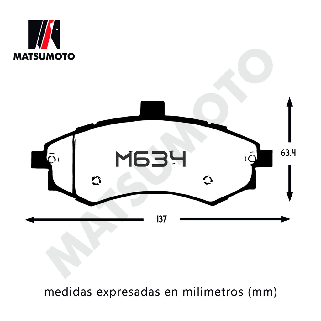 M634 Pastillas de freno delanteras Para Hyundai y Kia