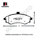 M634 Pastillas de freno delanteras Para Hyundai y Kia