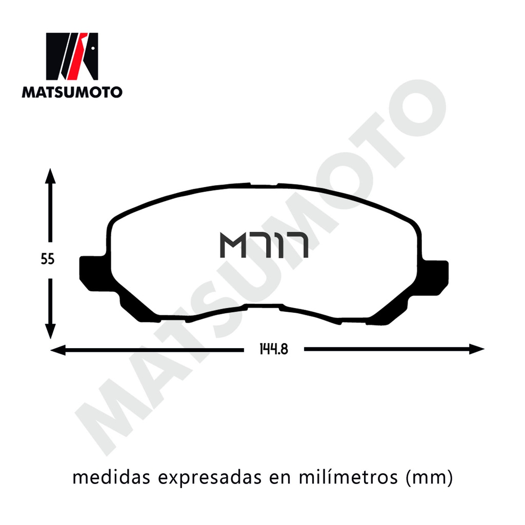 M717 Pastillas de frenos Delantero Mitsubishi  Lancer, New Outlander SM