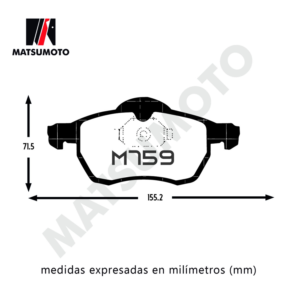 M759 M656 Pastillas de freno delanteras para chevrolet