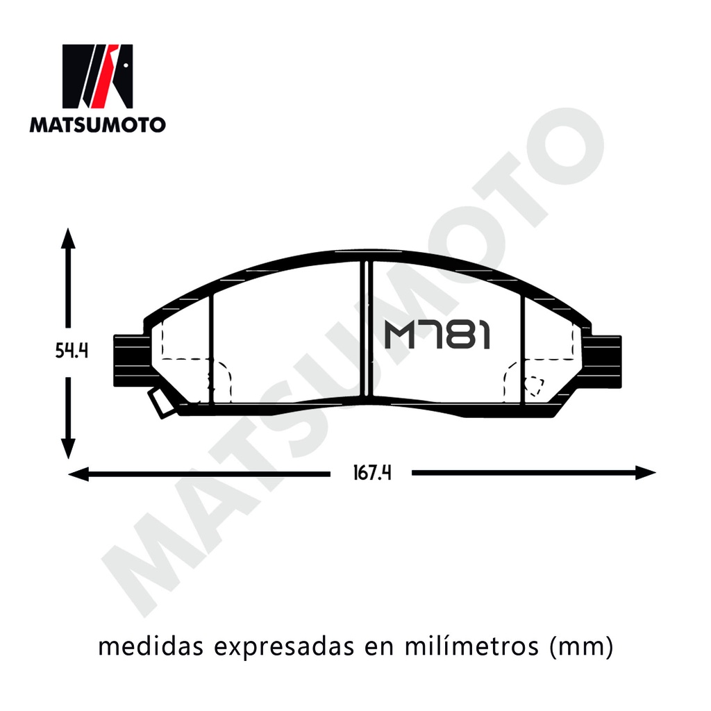 M781 Pastillas de freno delanteras Chevrolet