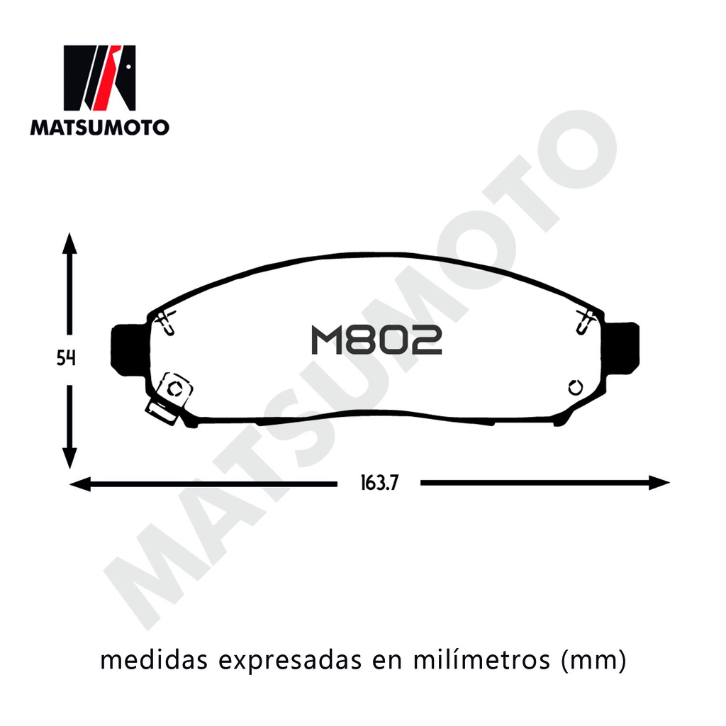 M802 Pastillas de frenos Delantero Nissan SM